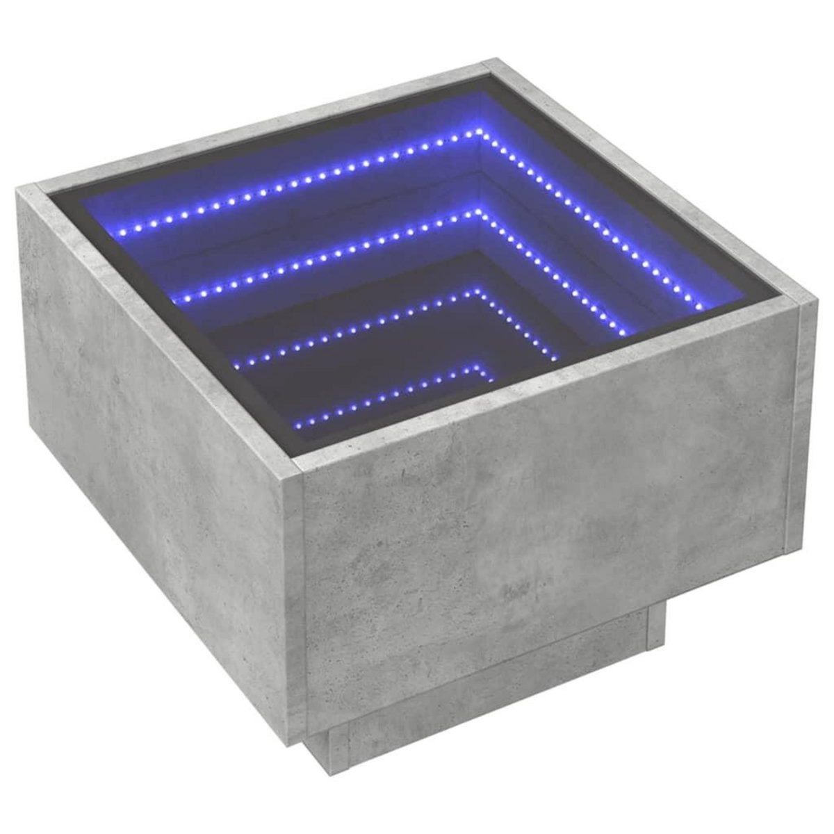 VIDAXL Table d'appoint et LED gris beton 40x40x30 cm bois d'ingenierie