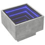 Voir la diapositive 3 : VIDAXL Table d'appoint et LED gris beton 40x40x30 cm bois d'ingenierie