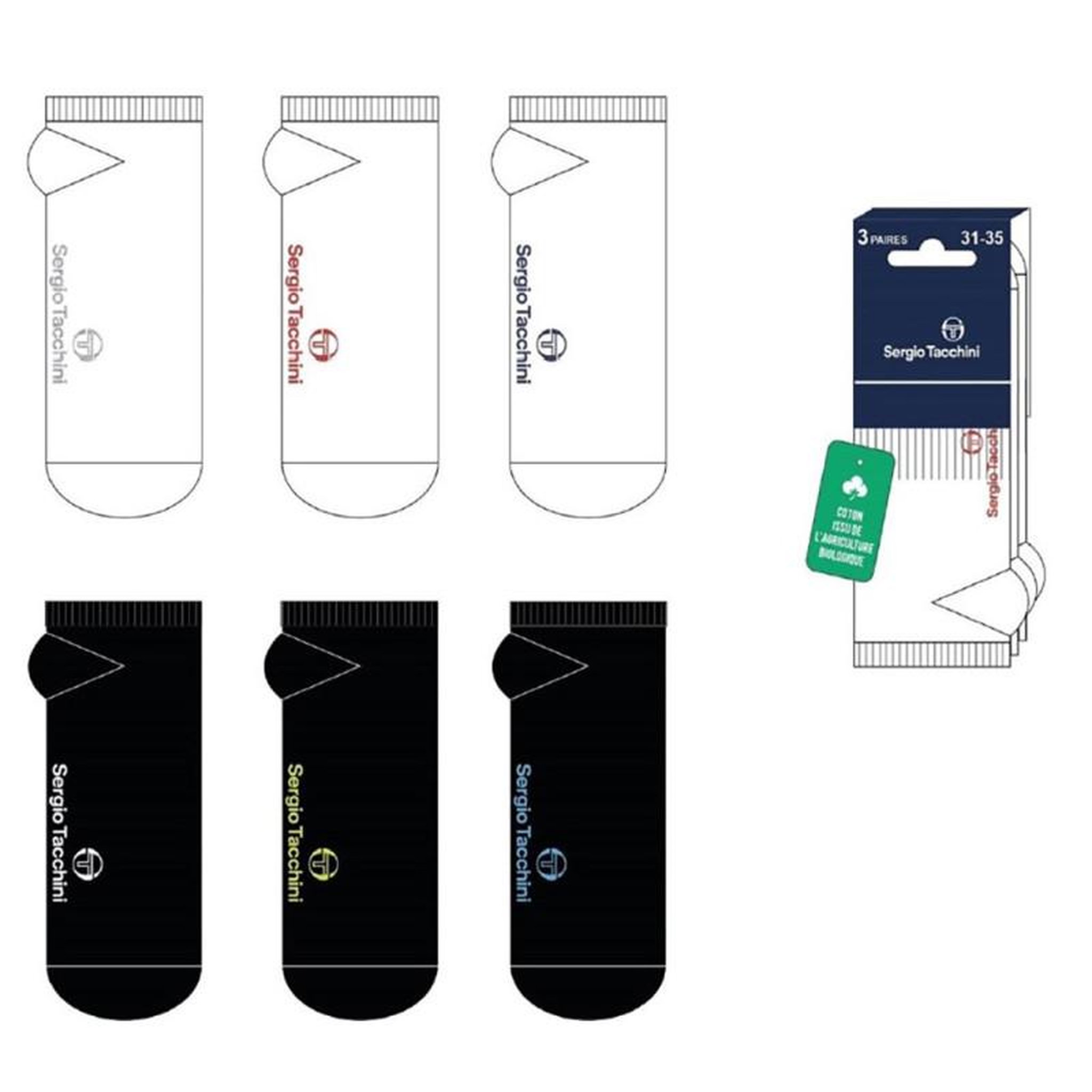 Voir la diapositive 5 : SERGIO TACCHINI Chaussettes Enfant SNEAKER SERGIO TACCHINI