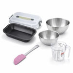 ZENKER Set de 5 ustensiles de pâtisserie moule à gâteaux bol spatule pâtisserie et verre doseur Zenker Bake Click and Go