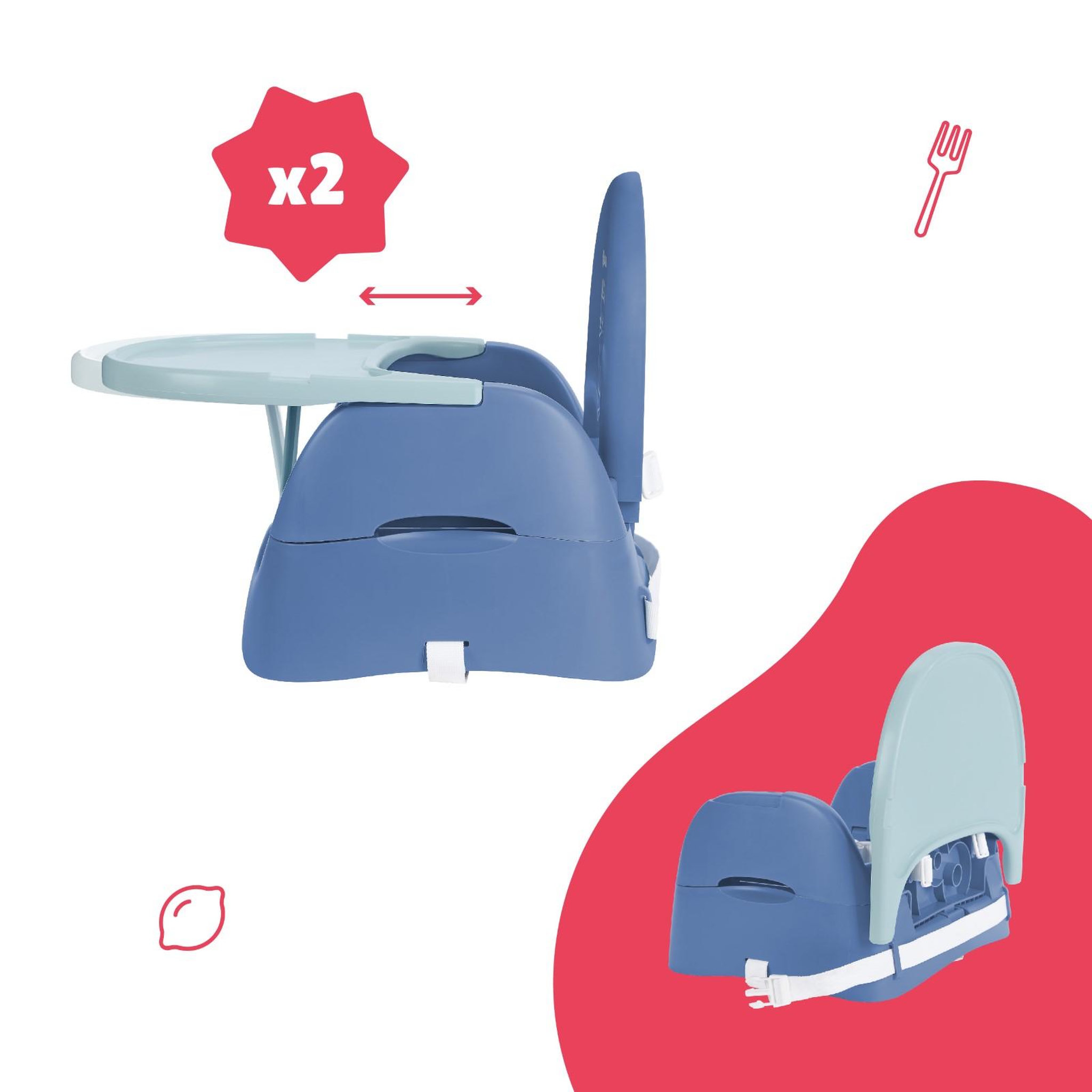 Voir la diapositive 4 : BADABULLE Rehausseur de chaise Badabulle - Pliage Compact - Universel - De 6 à 36 mois - Chat