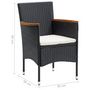Voir la diapositive 6 : VIDAXL Ensemble a manger de jardin 5 pcs Noir