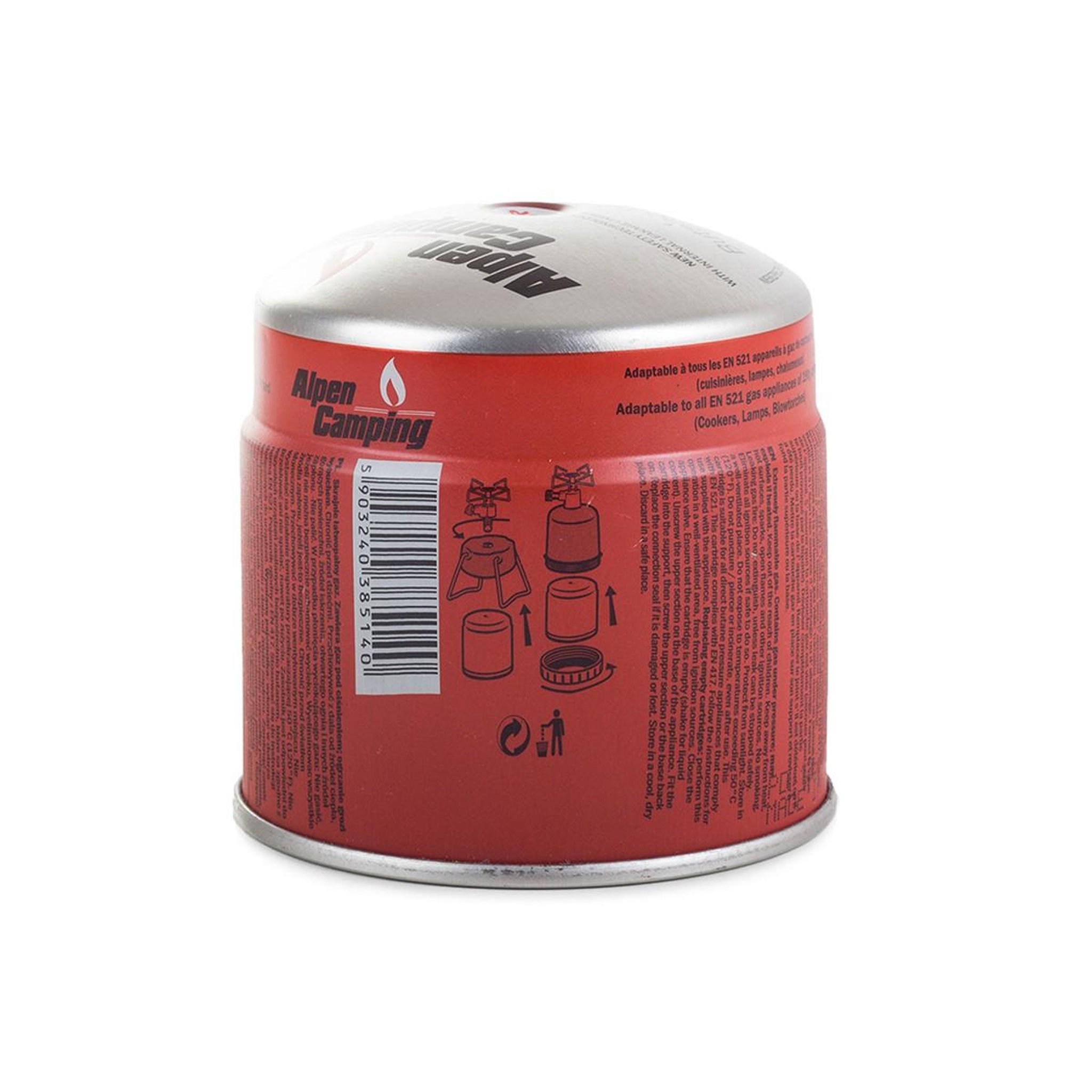 Voir la diapositive 3 : ALPENTECH Pack de 12 cartouches de gaz 190g perçable butane propane sécurité stop-gaz alpentech