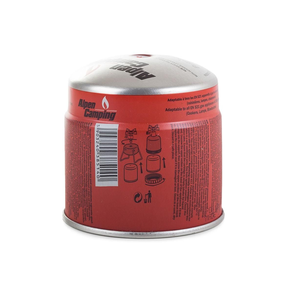 ALPENTECH Pack de 12 Cartouches de gaz 190g Perçable Butane Propane Sécurité stop-gaz ALPENTECH