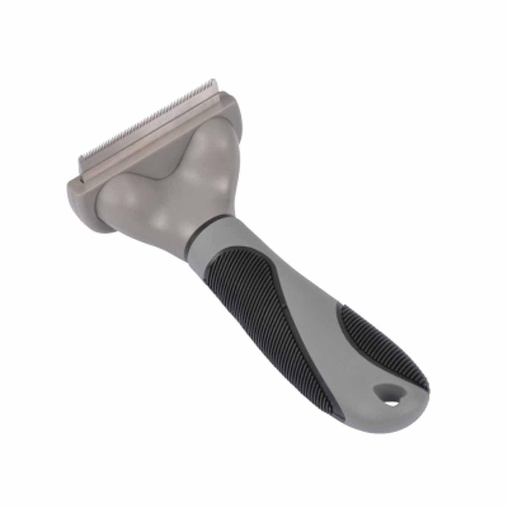 HOMEA Brosse de toilettage  spéciale sous poils  16cm gris