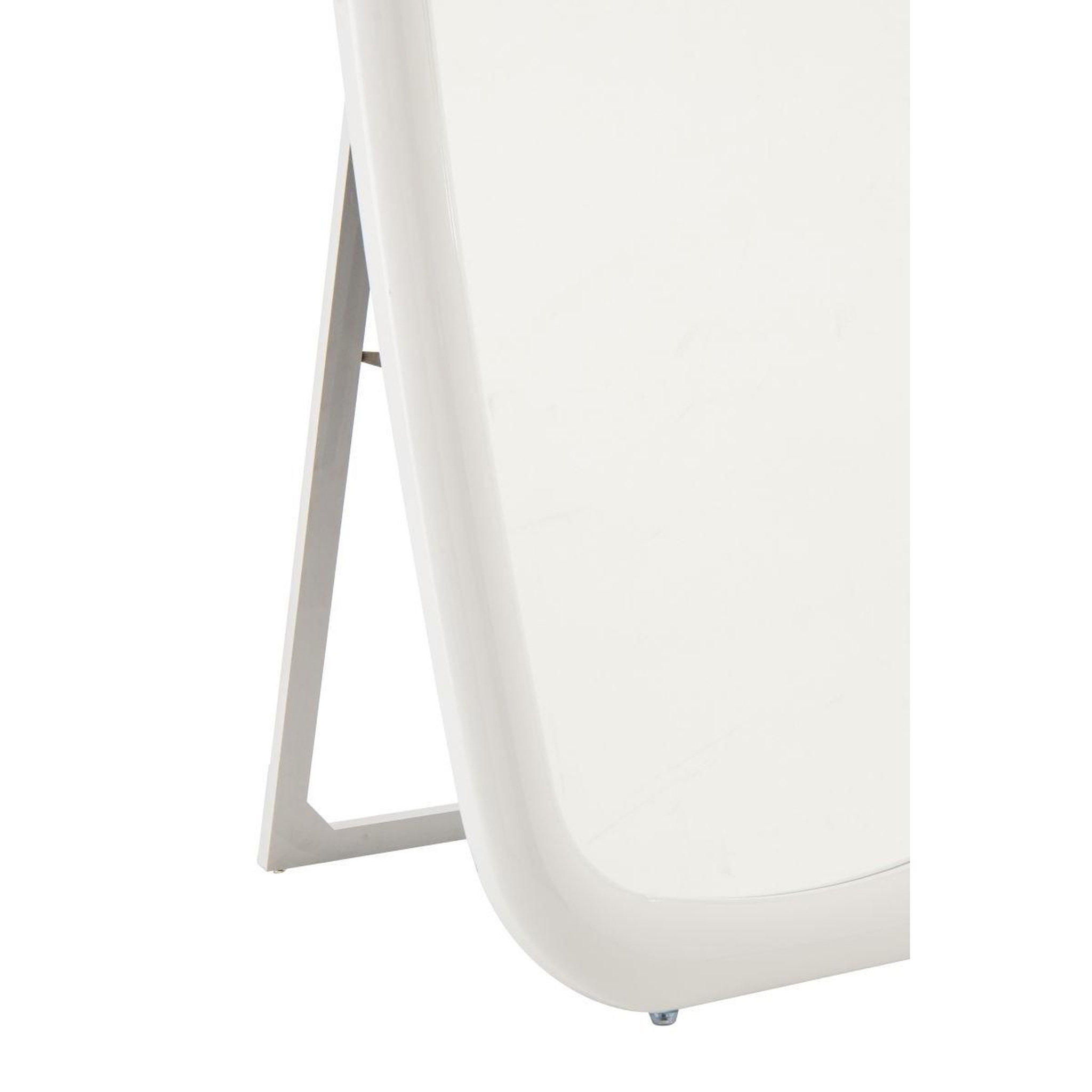 Voir la diapositive 3 : J-LINE Miroir sur Pied Design  Dewey  180cm Blanc