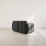 Voir la diapositive 4 : LISA DESIGN Grace - canapé modulable 2 places en velours texturé