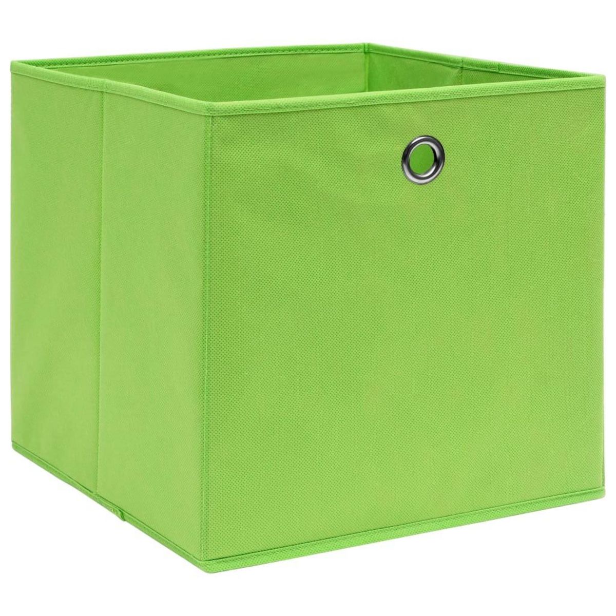 VIDAXL Boîtes de rangement 10 pcs Vert 32x32x32 cm Tissu