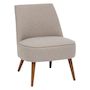 Voir la diapositive 1 : ATMOSPHERA Fauteuil tissu chevron et pieds en bois GARY - Beige
