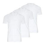 Eminence Lot de 3 tee-shirt homme col V Les Classiques. Coloris disponibles : Blanc, Noir