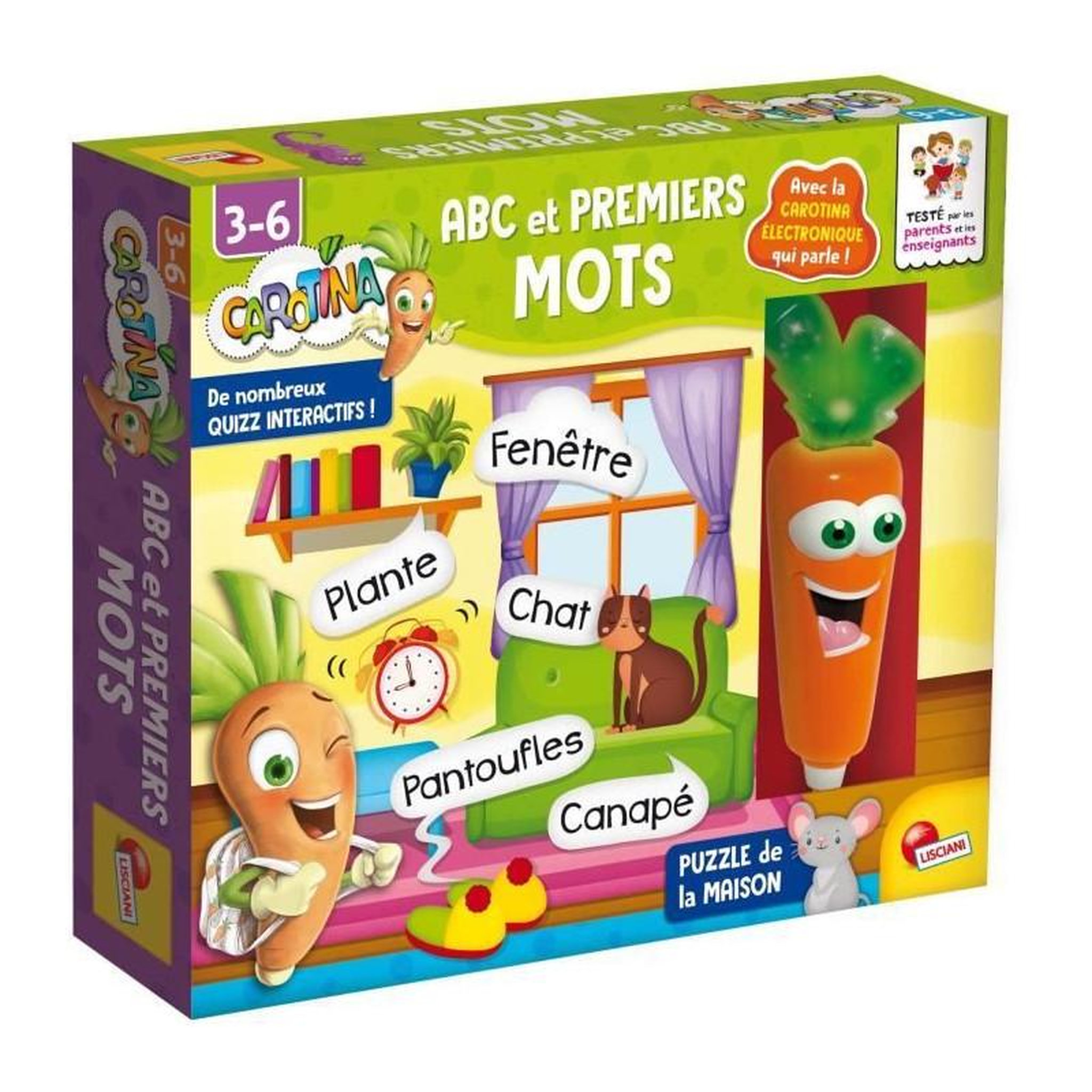 LISCIANI GIOCHI ABC & premiers mots - Carotina - abécédaire interactif - LISCIANI