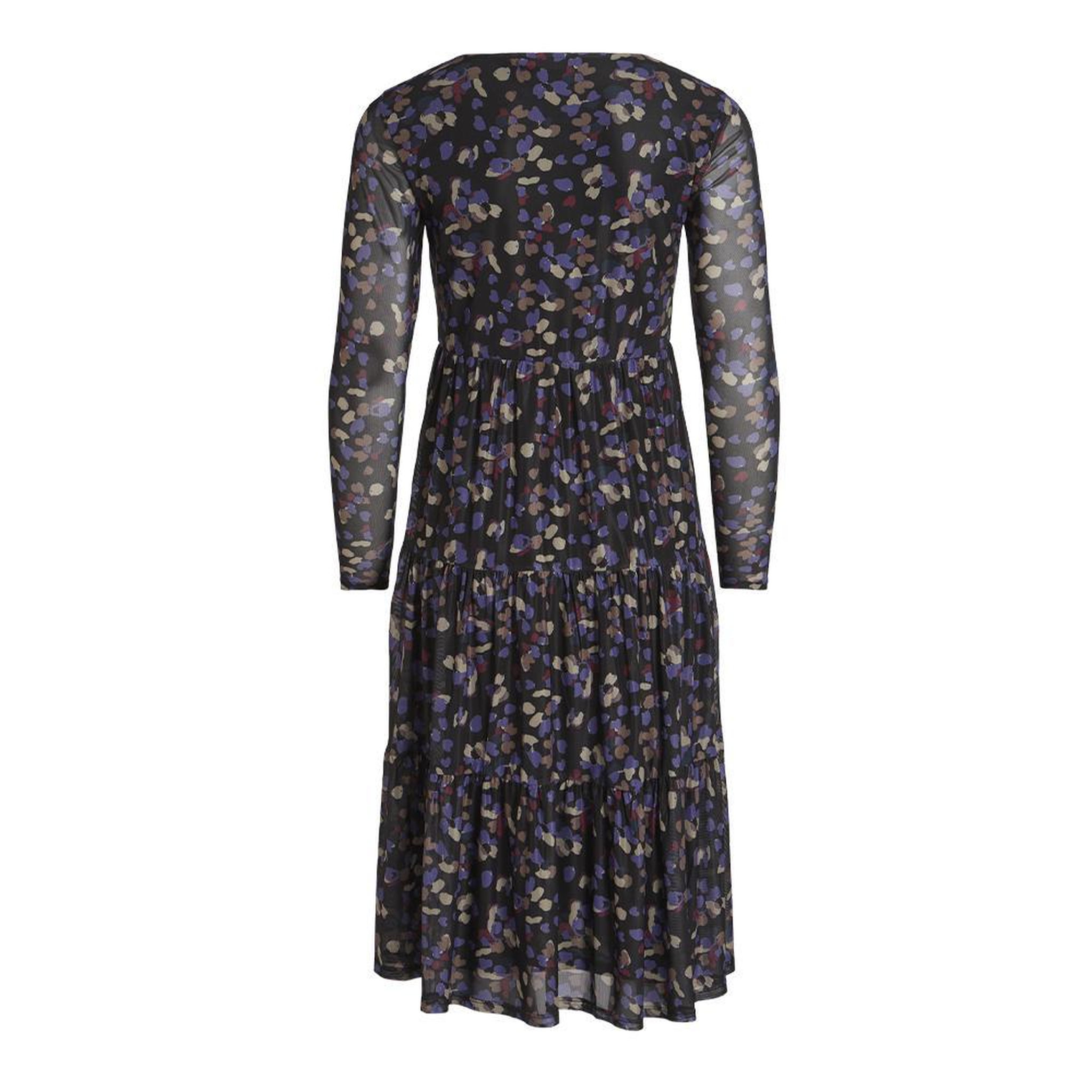 Voir la diapositive 2 : Vila Robe Noir imprimé Femme Vila Volettis Mesi