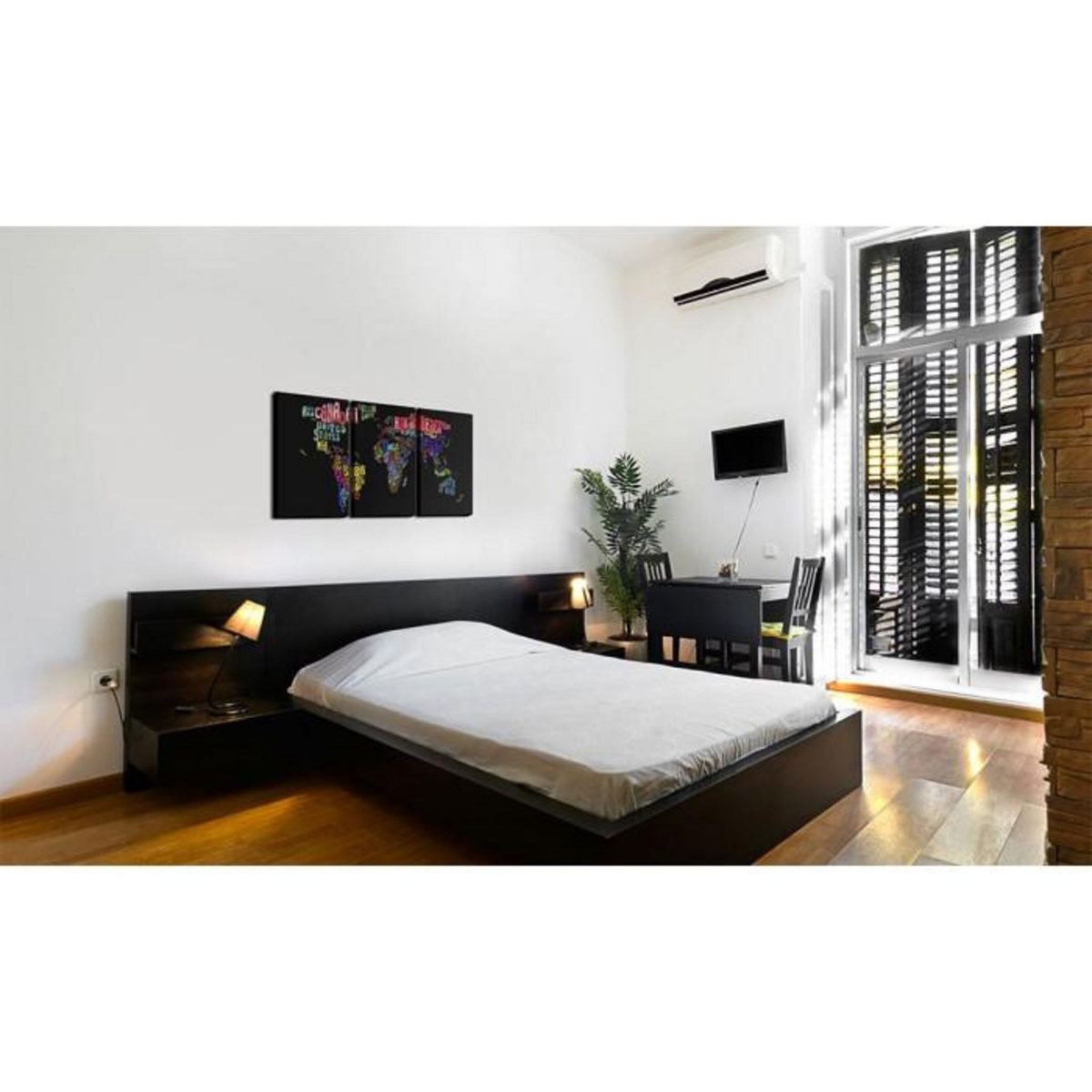 Paris Prix Tableau Imprimé  Carte du Monde Texte