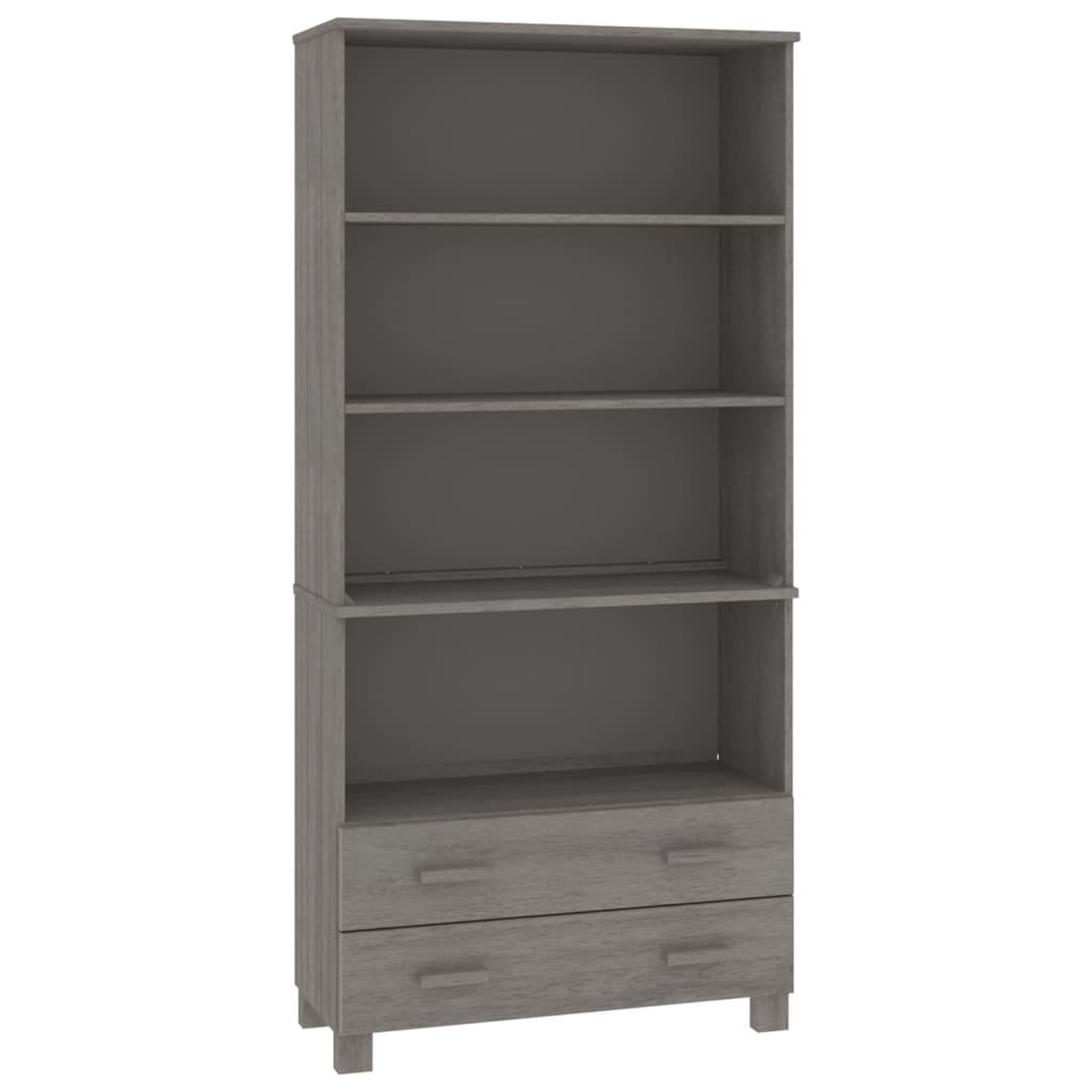 Voir la diapositive 2 : VIDAXL Buffet HAMAR Bois massif de pin Gris clair