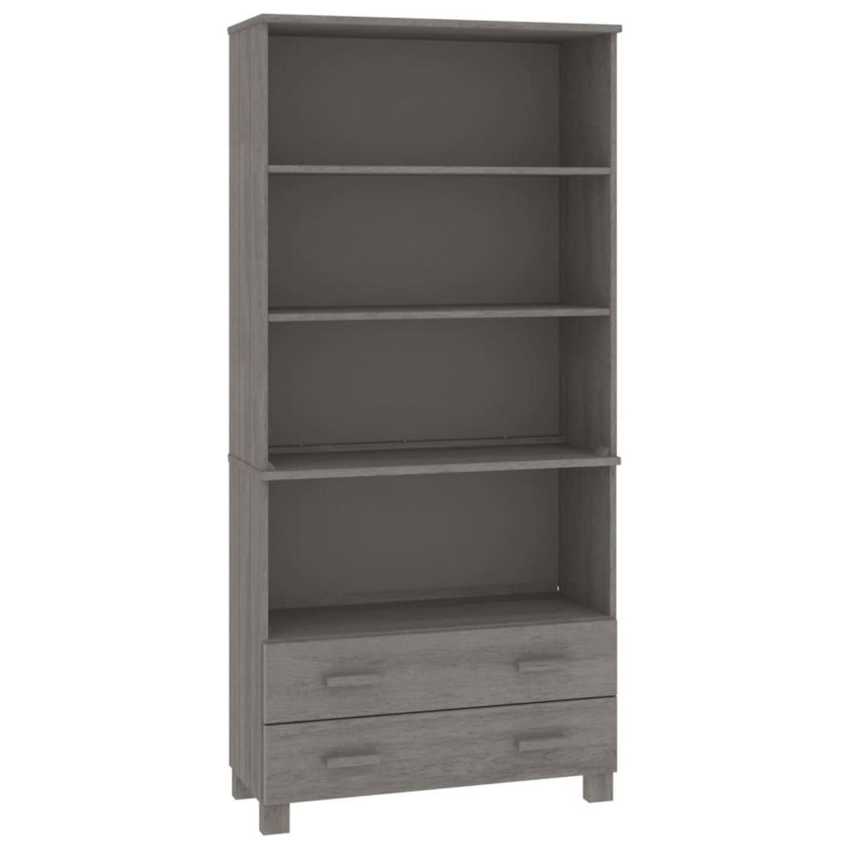 VIDAXL Buffet HAMAR Bois massif de pin Gris clair