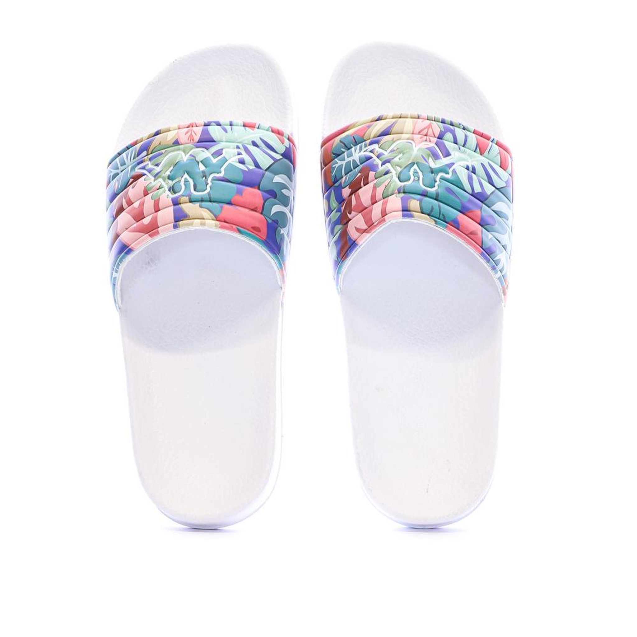 Voir la diapositive 5 : KAPPA Claquettes Blanches à Fleurs Femme Kappa Logo Noles 5