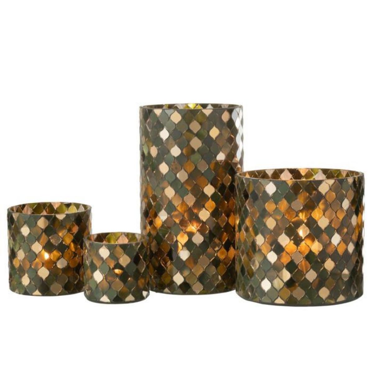 Paris Prix Photophore Déco Mosaïque  Tom  15cm Vert