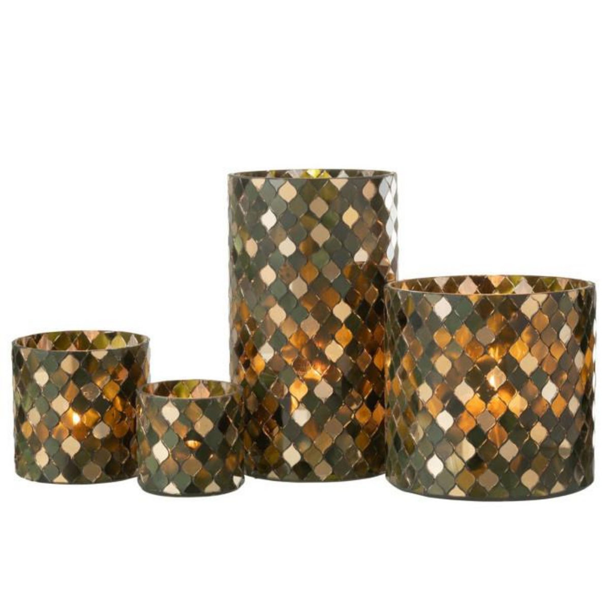 Paris Prix Photophore Déco Mosaïque  Tom  15cm Vert