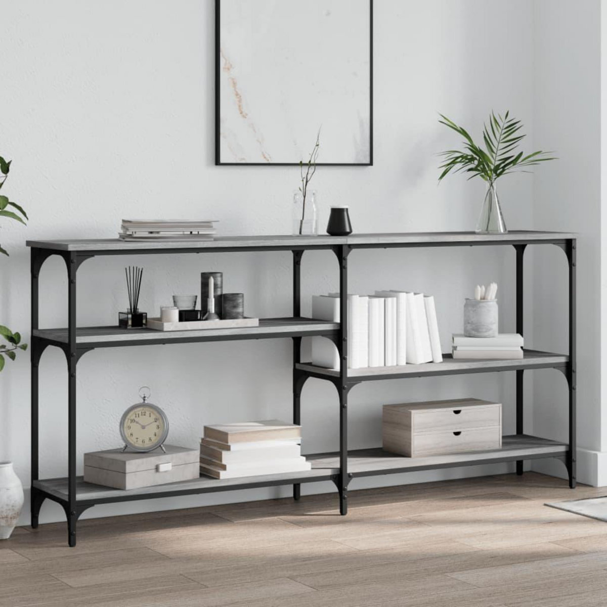 VIDAXL Table console sonoma gris 160x29x75 cm bois d'ingenierie