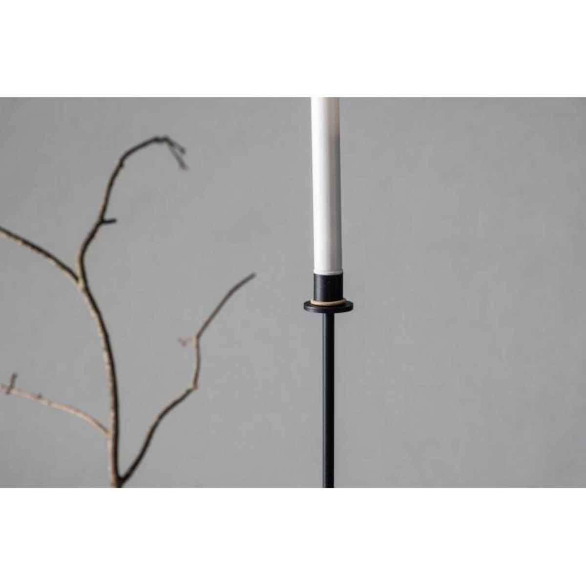 Paris Prix Bougeoir à LED en Métal  Hogehall  79cm Noir