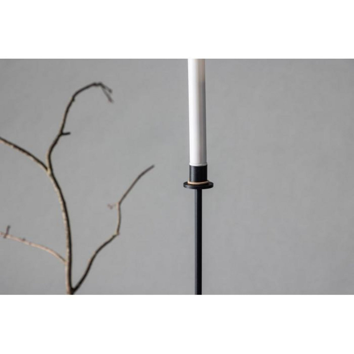 Paris Prix Bougeoir à LED en Métal  Hogehall  79cm Noir