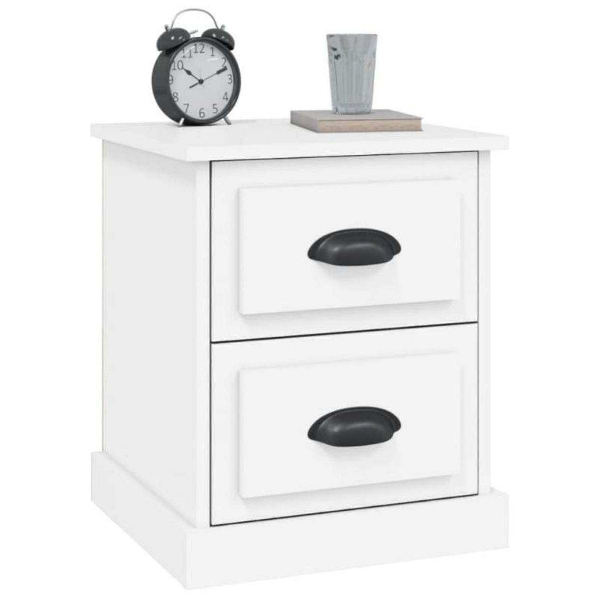 VIDAXL Tables de chevet 2 pcs blanc 39x39x47,5 cm bois d ingénierie
