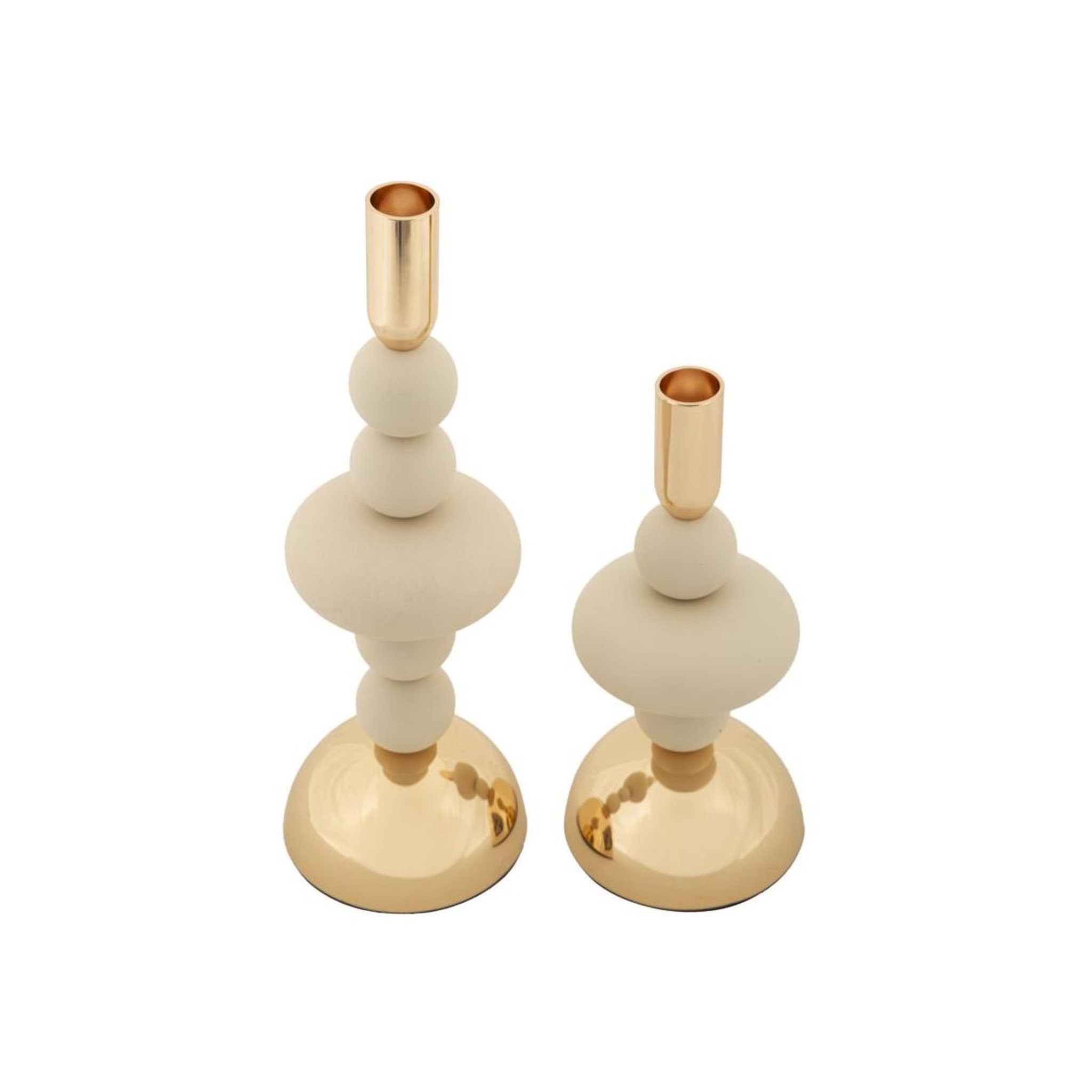 Voir la diapositive 2 : Paris Prix Lot de 2 chandeliers  galaxy  30cm crème & or