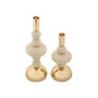 Voir la diapositive 2 : Paris Prix Lot de 2 Chandeliers  Galaxy  30cm Crème & Or