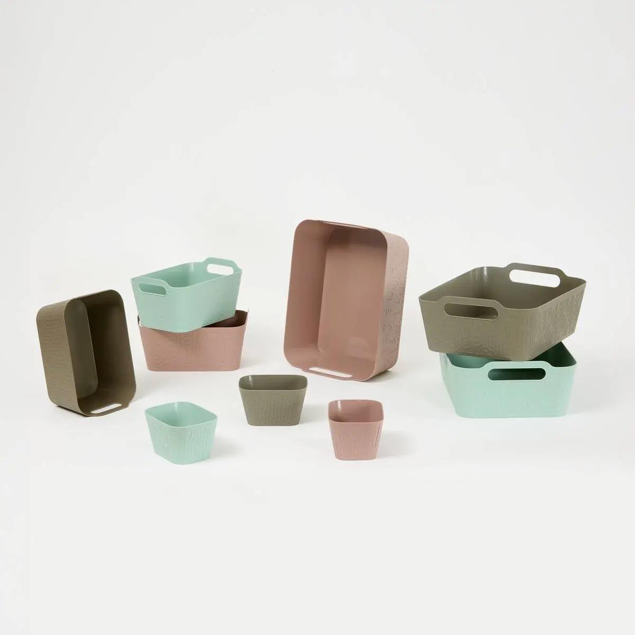 Voir la diapositive 2 : FIVE Panier de rangement design  arche  36cm rose clair