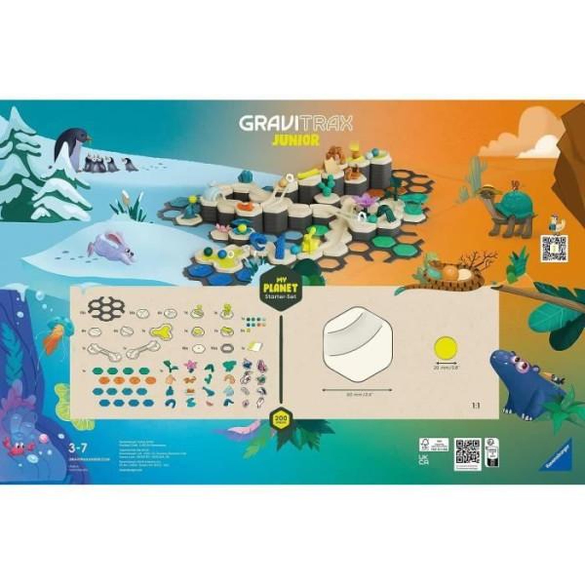 Voir la diapositive 6 : RAVENSBURGER Gravitrax junior - starter set xxl my planet 184 pieces - circuit de billes - jeu de construction créatif - des 3 ans -