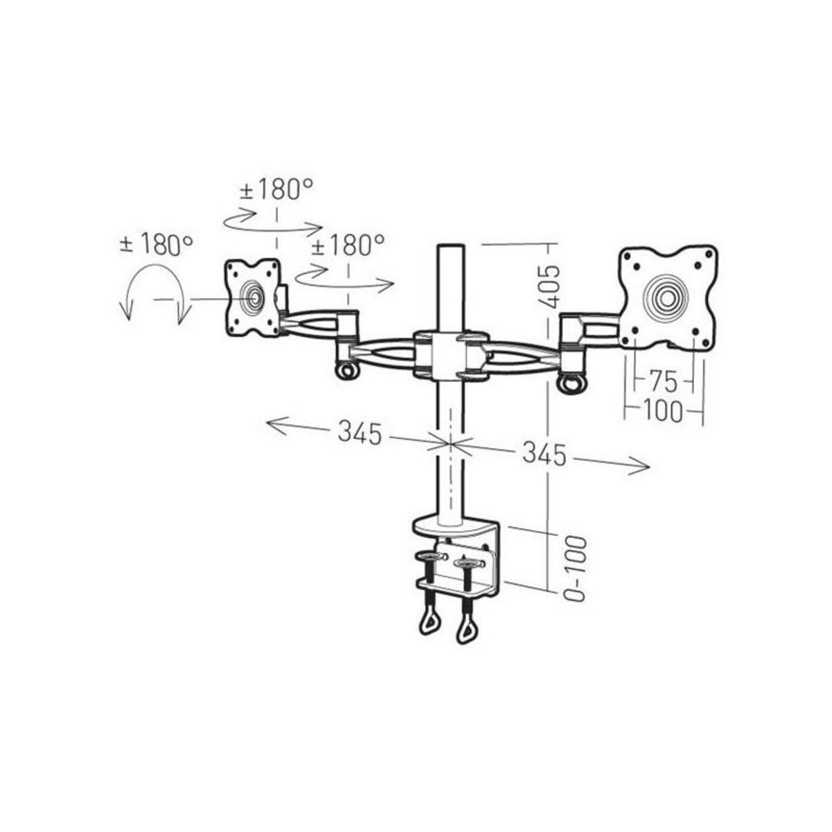 Erard NEXTIA Support de table inclinable et orientable 2 doubles bras pour mo ERARD - 011105