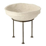 Paris Prix Coupelle Déco sur Pied  Chad  45cm Blanc