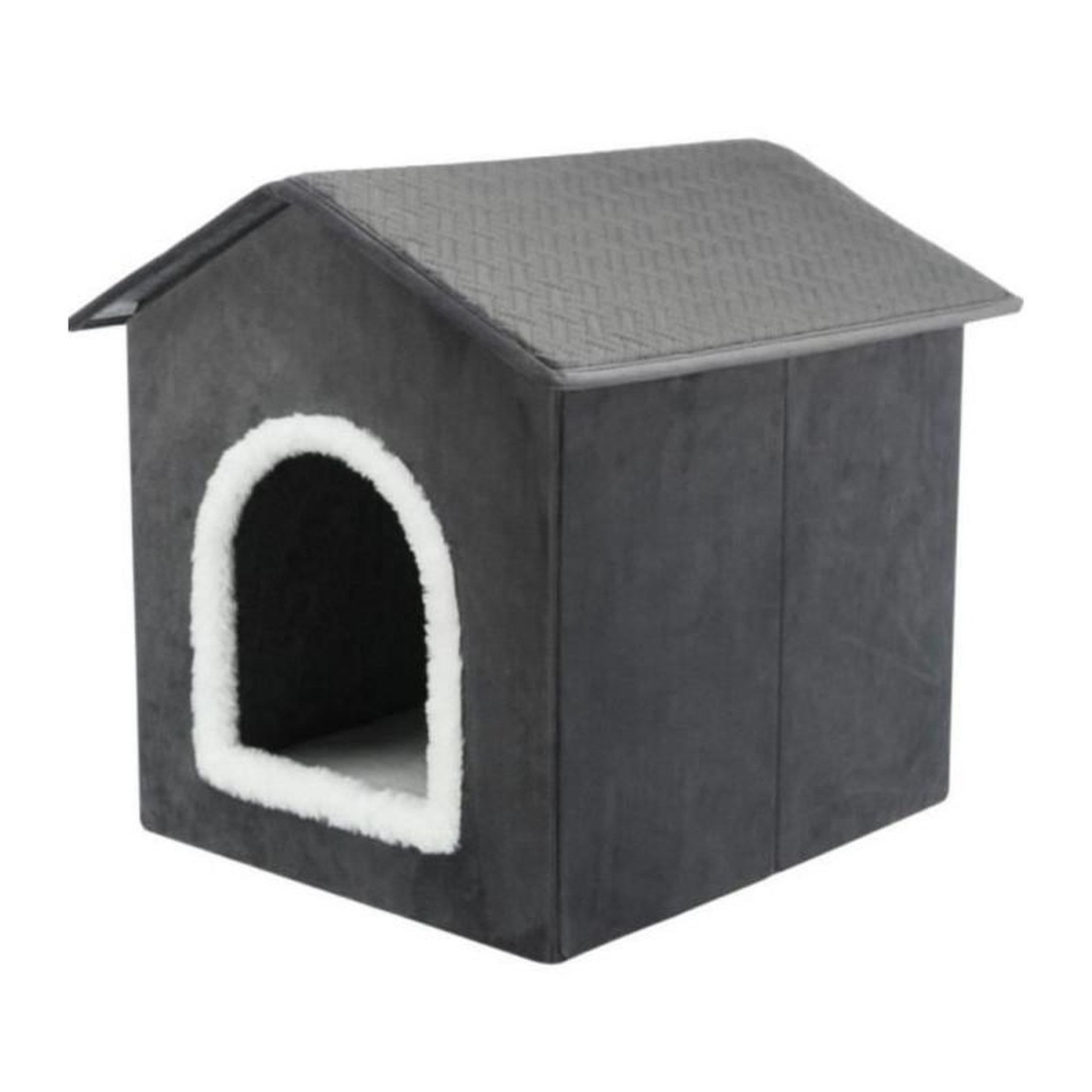Trixie Abri - TRIXIE - Livia - 38 x 41 x 44 cm - Gris foncé / Blanc