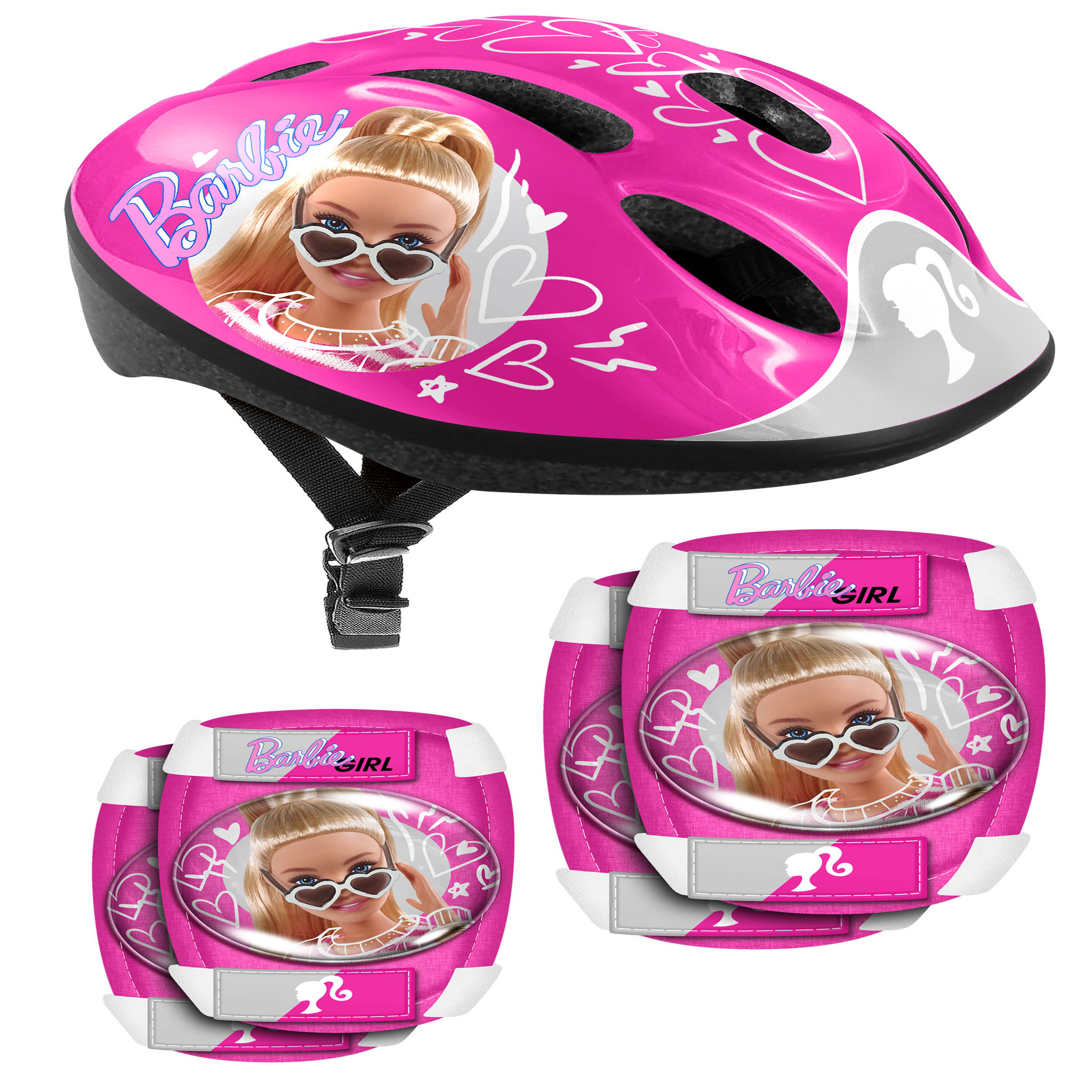 Casque + Coudières/Genouillères BARBIE
