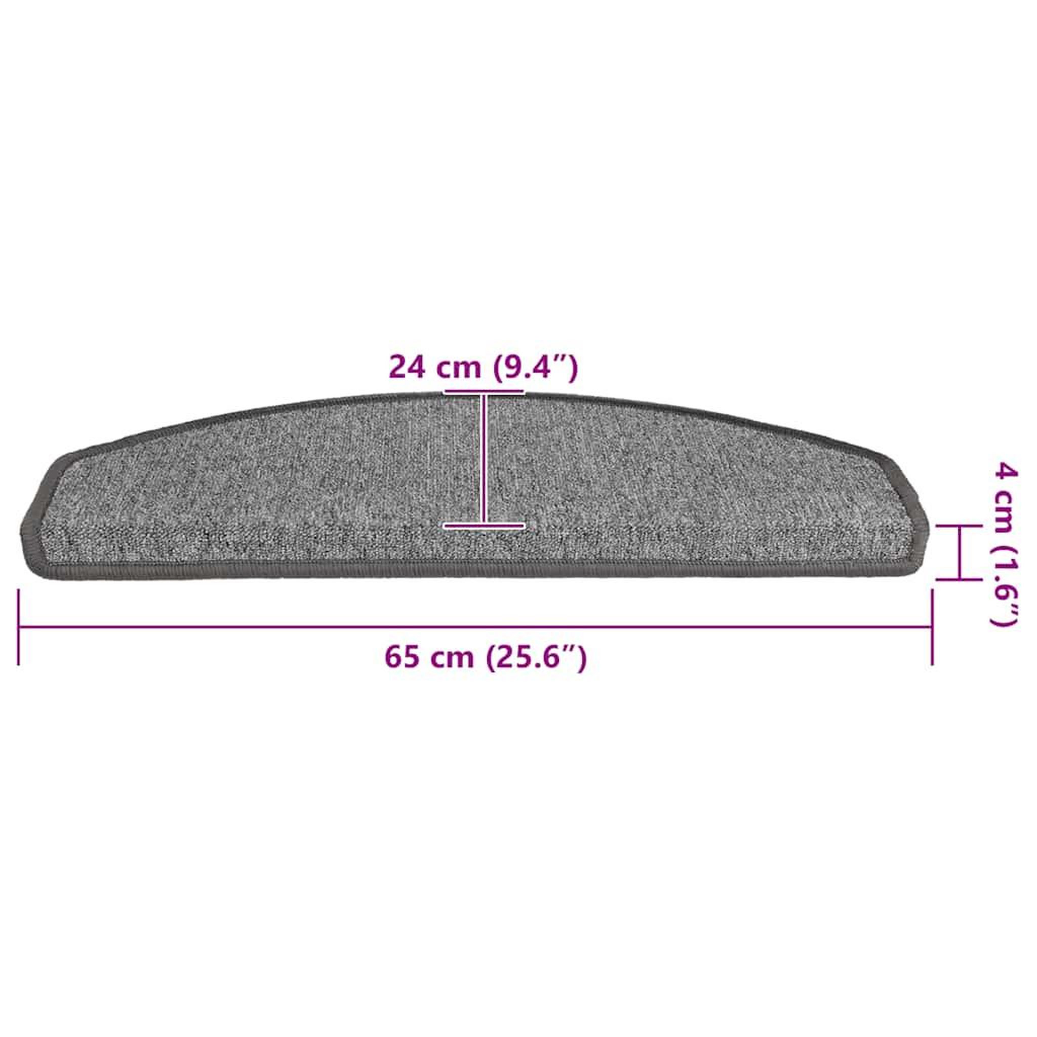 Voir la diapositive 6 : VIDAXL Tapis d'escalier 30 pcs gris fonce 65x24x4 cm