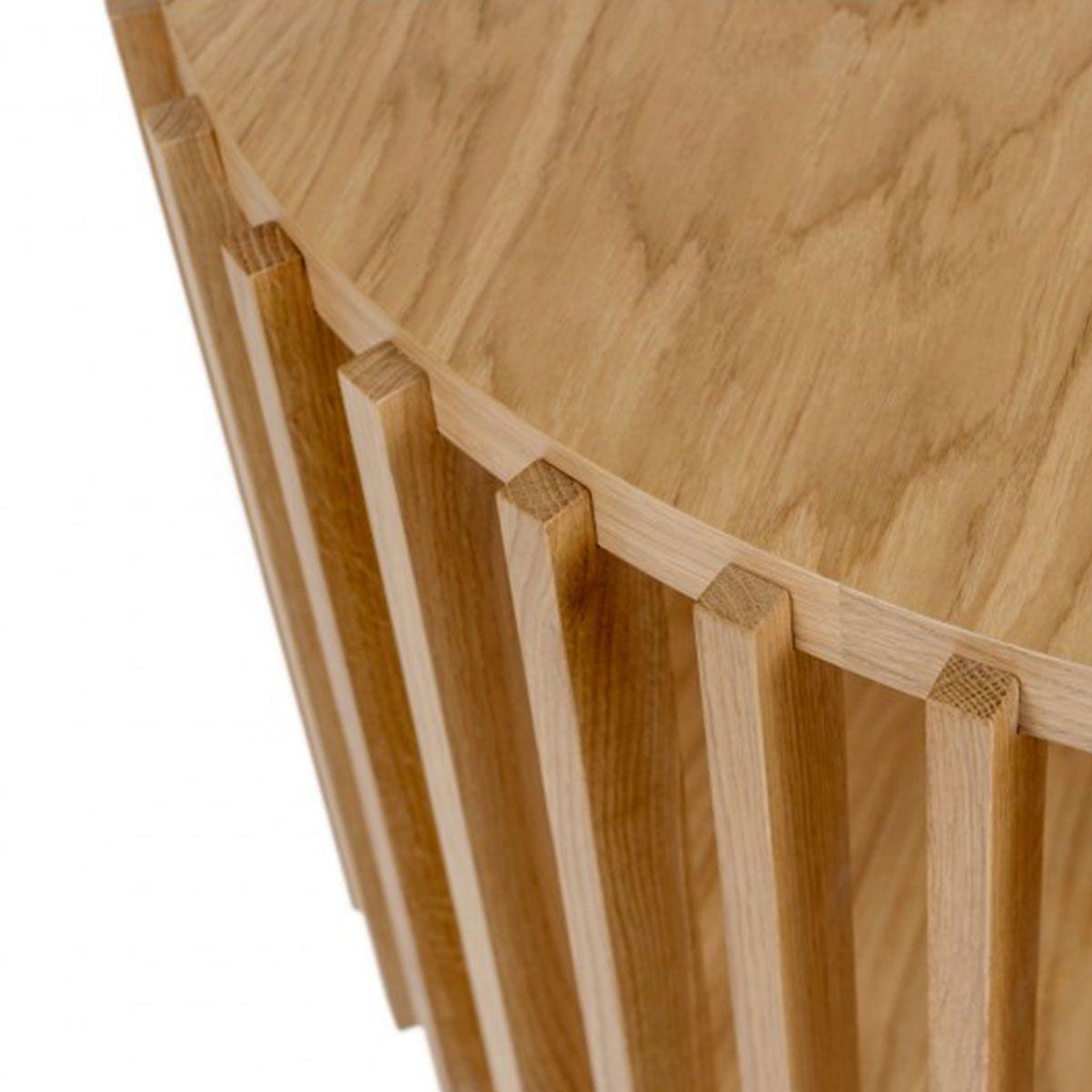 Voir la diapositive 5 : Paris Prix Table basse ronde design  drume  83cm chêne