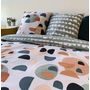 Voir la diapositive 4 : Home collection Parure housse de couette 100% coton 57fils -pontino reversible