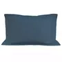 SOLEIL D'OCRE Taie d'oreiller en coton 57 fils 50x70 cm UNI bleu canard, par Soleil d'ocre
