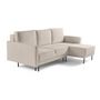Voir la diapositive 1 : BEST MOBILIER Charlie - canapé d'angle réversible 4 places - convertible avec coffre - en tissu