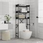 Voir la diapositive 4 : VIDAXL Etagere de lave-linge noir 67x25x163 cm bois d'ingenierie