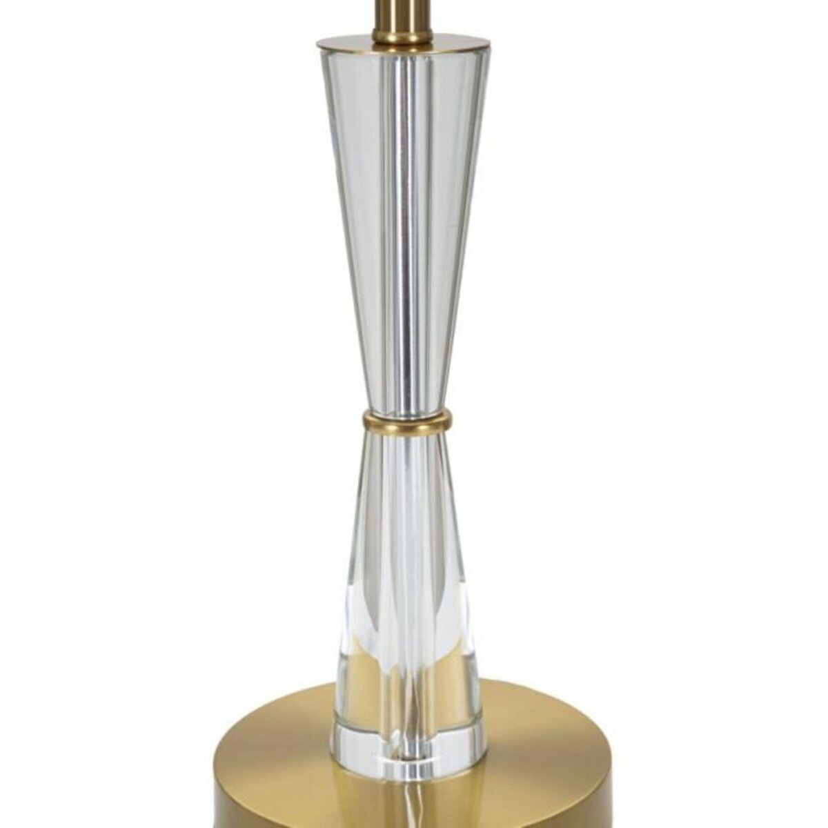 Paris Prix Lampe à Poser en Verre  Cristal  56cm Blanc & Or