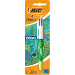 BIC Stylo bille 4 couleurs rétractable pointe moyenne modèle aléatoire