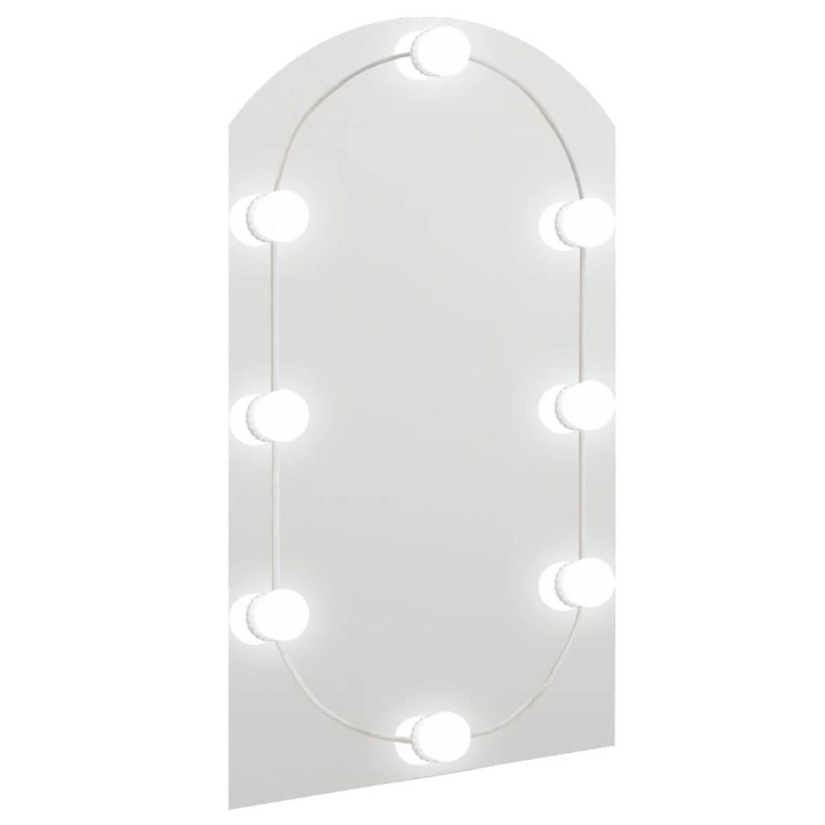 VIDAXL Miroir avec eclairage LED 70x40 cm Verre Arche