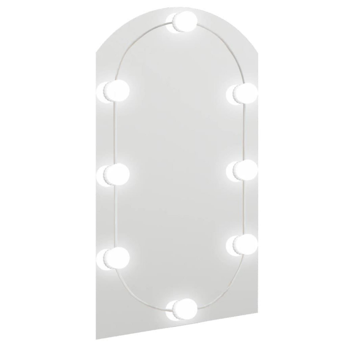 VIDAXL Miroir avec eclairage LED 70x40 cm Verre Arche