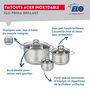 Voir la diapositive 3 : ELO Ensemble de 2 Poêles de cuisson 20 et 32 cm et 3 faitouts 12, 16 et 24 cm Elo Prima Brillant