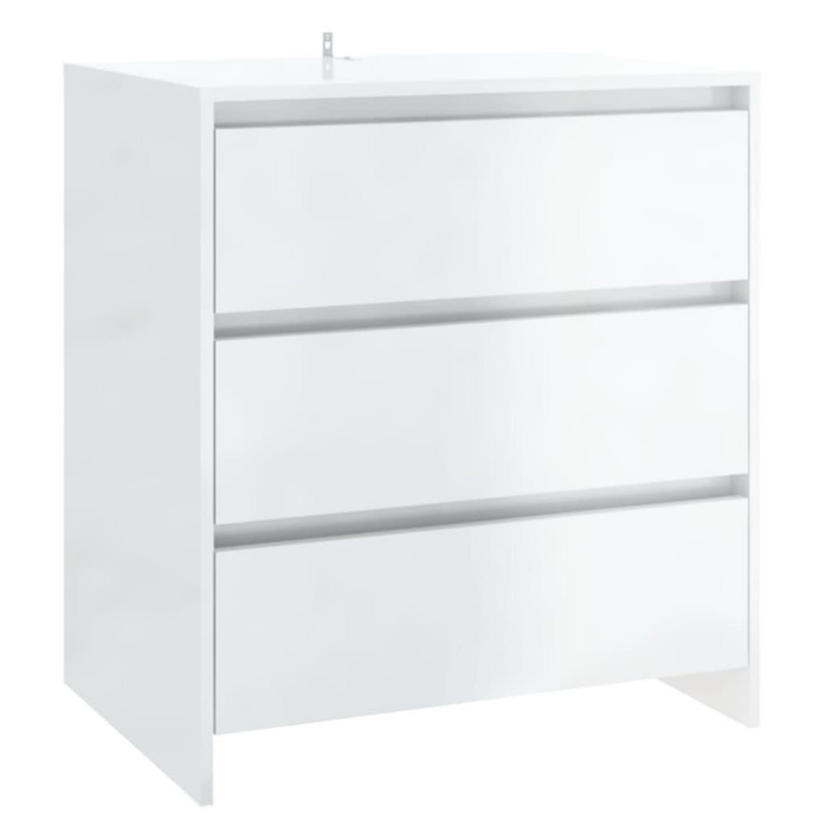 VIDAXL Buffet Blanc brillant 70x41x75 cm Bois d'ingenierie