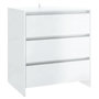 Voir la diapositive 2 : VIDAXL Buffet Blanc brillant 70x41x75 cm Bois d'ingenierie