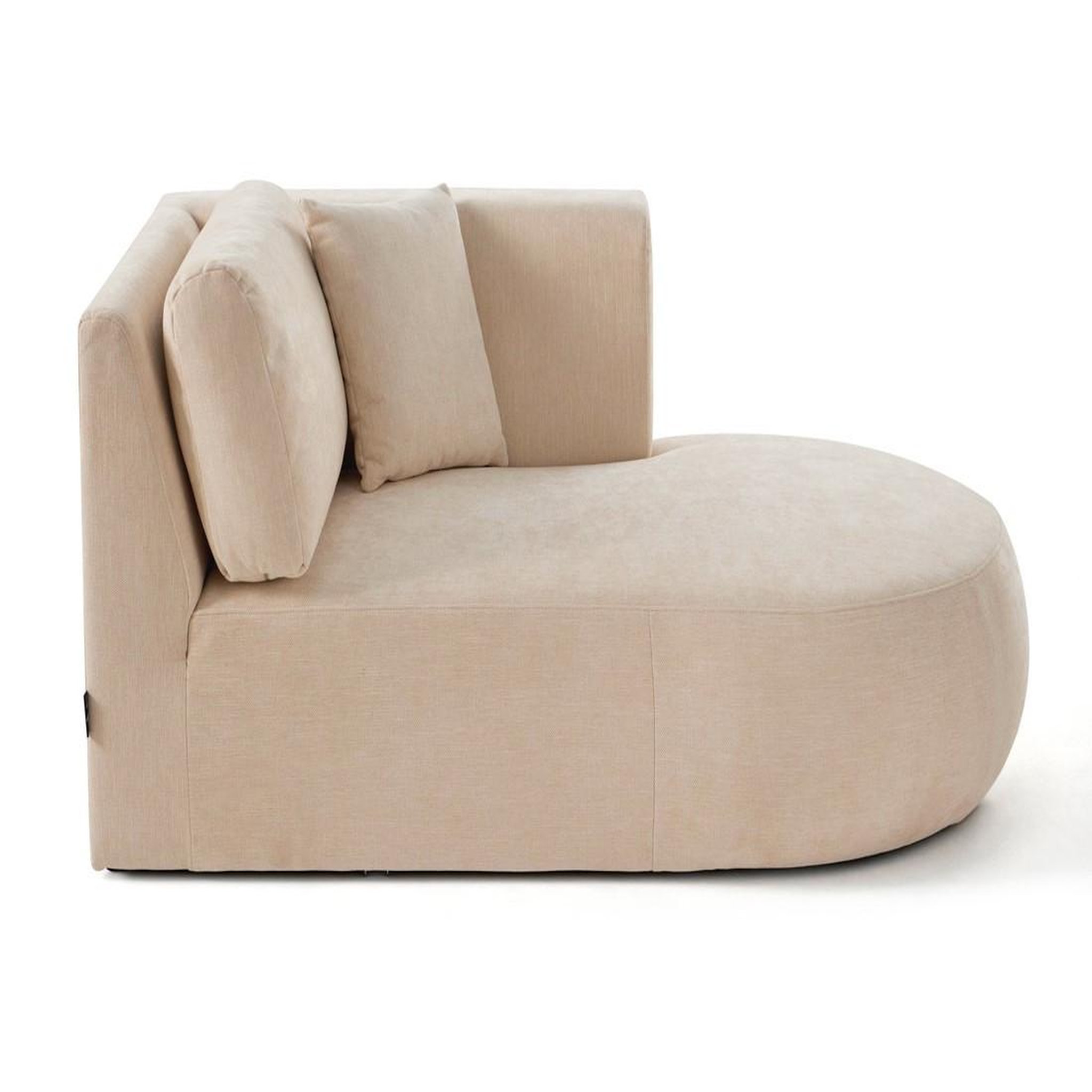 Voir la diapositive 1 : LISA DESIGN Santorini - module d'assise méridienne droit - en tissu texturé