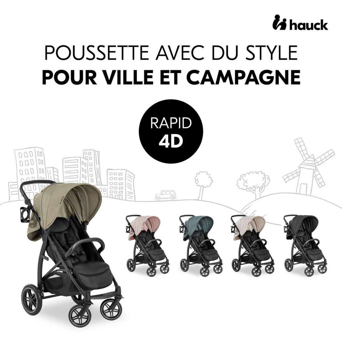 HAUCK Poussette citadine Rapid 4D