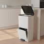 Voir la diapositive 5 : Kitchen move Poubelle de cuisine tri sélectif PICEA Blanc Plastique 70L